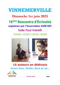 Vinnemerville_Affiche Rencontre Écrivains©Anim'Art